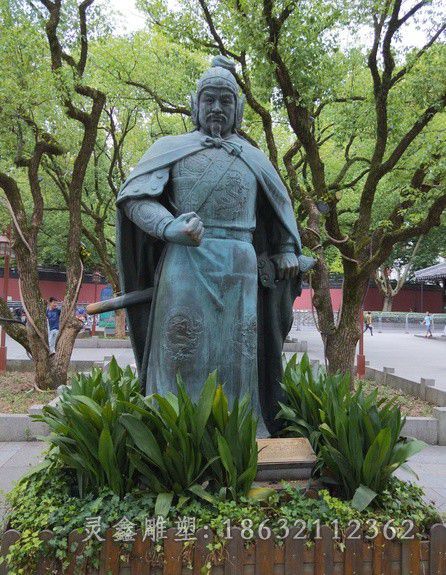 岳飞小区人物铜雕