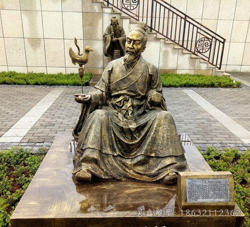 张衡公园人物景观铜雕