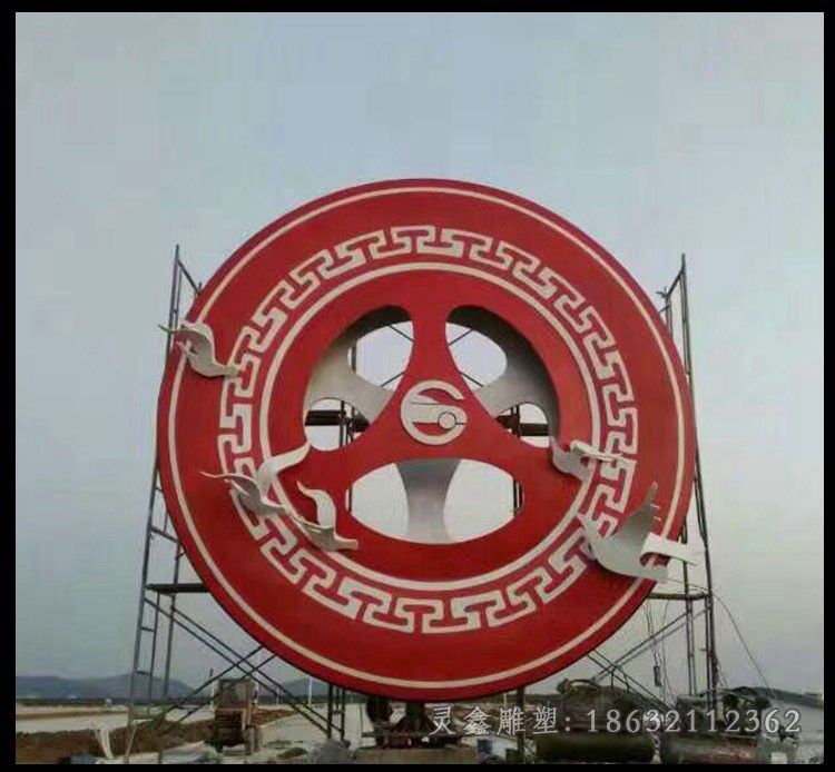 不锈钢齿轮公园景观雕塑