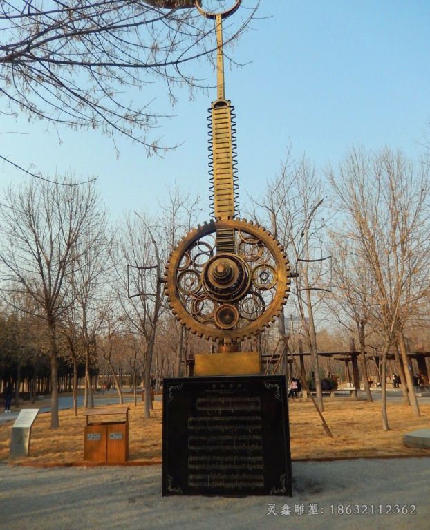 不锈钢齿轮城市景观雕塑