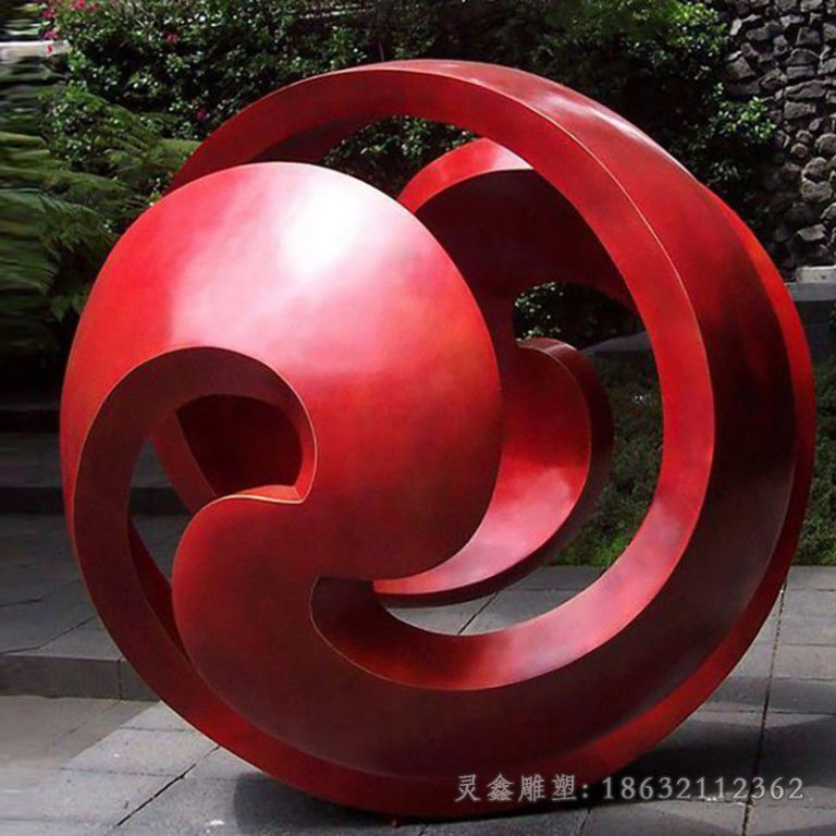 不锈钢抽象公园景观雕塑