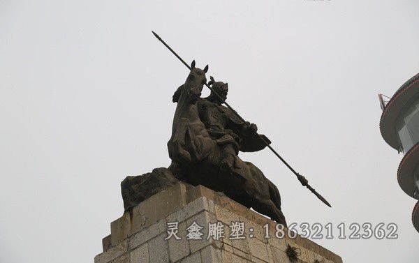 赵云古代人物校园铜雕