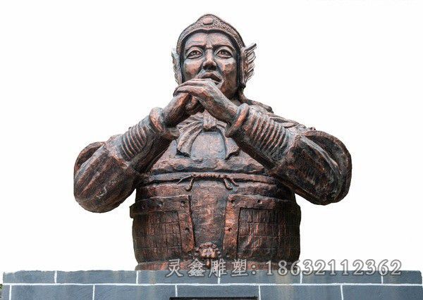 赵云古代人物广场铜雕