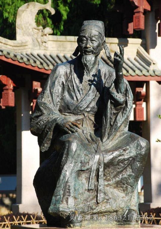 古代朱熹校园人物铜雕
