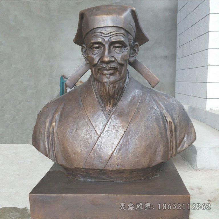 古代朱熹别墅人物铜雕