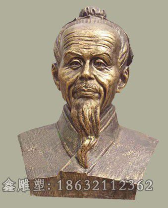 数学家祖冲之公园胸像铜雕