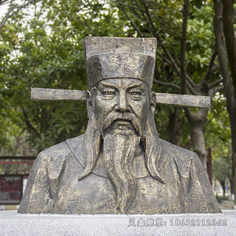 古代包拯城市胸像铜雕