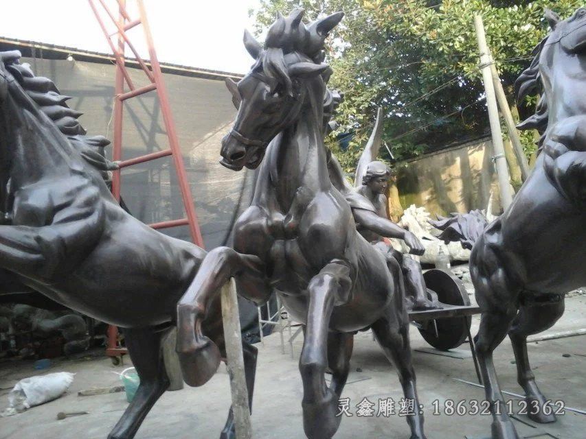 阿波罗战车庭院景观铜雕