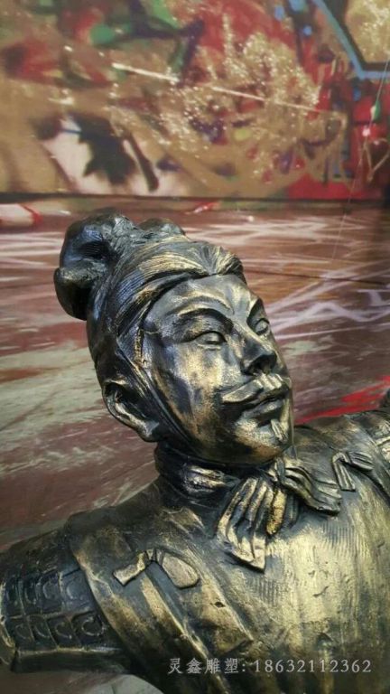 兵马俑校园抽象人物铜雕