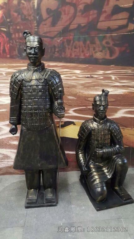 兵马俑别墅抽象人物铜雕