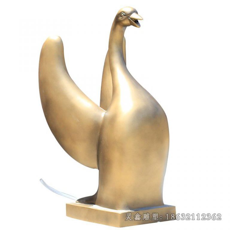 金色天鹅广场景观铜雕