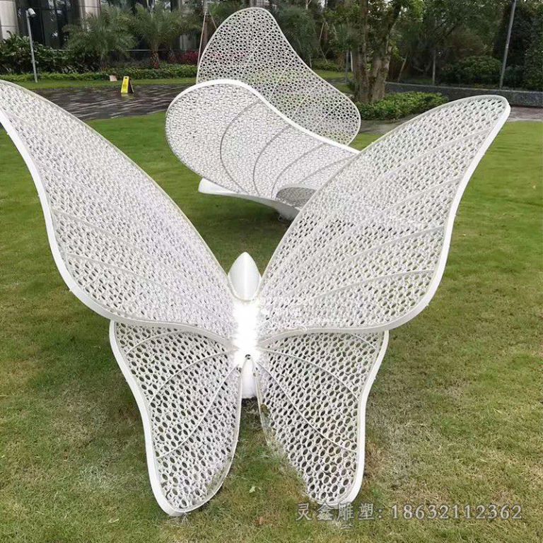 不锈钢镂空蝴蝶校园雕塑