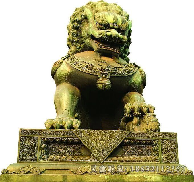 踩球狮子商场景观铜雕