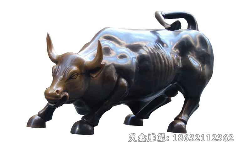 开荒牛城市动物铜雕