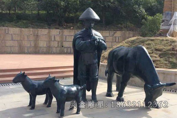 动物牛商场动物铜雕