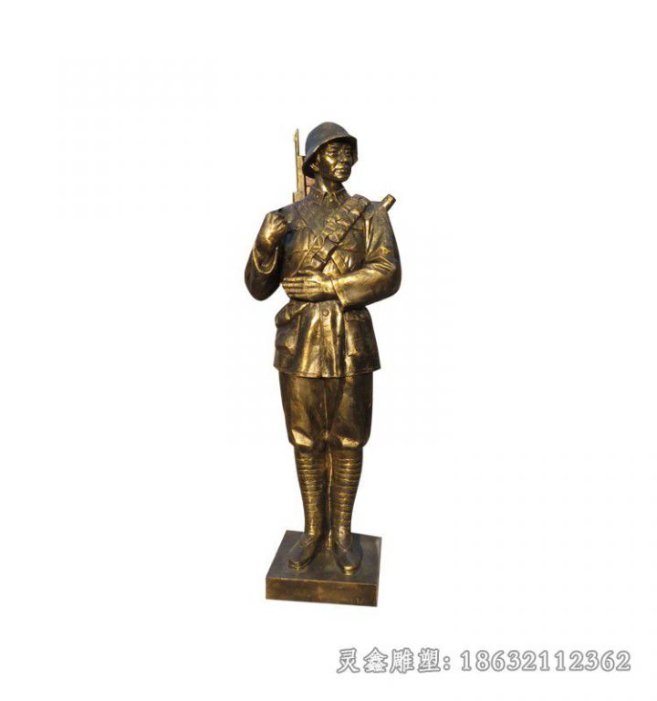消防员公园人物铜雕
