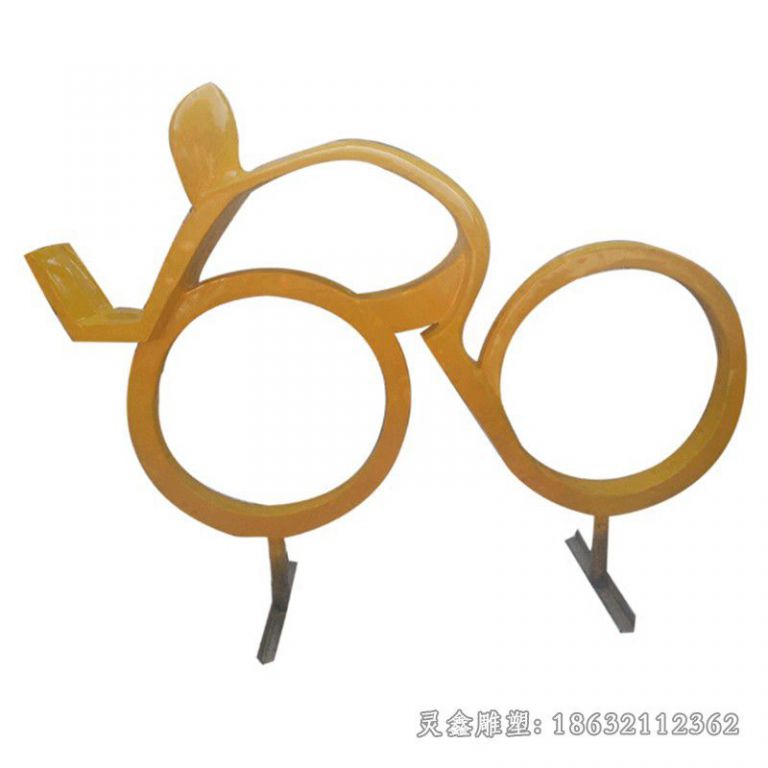 不锈钢自行车景区雕塑