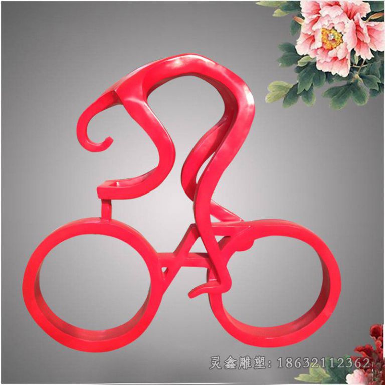 不锈钢骑自行车商场雕塑