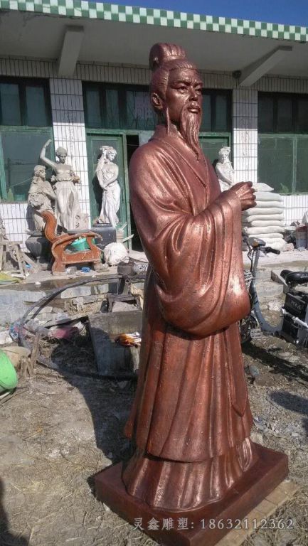 古代人物景观铜雕