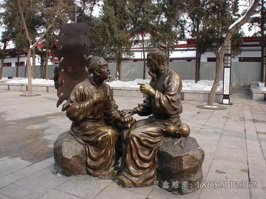 古代人物广场景观铜雕