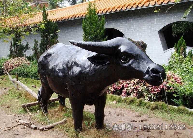 黑牛园林景观动物铜雕