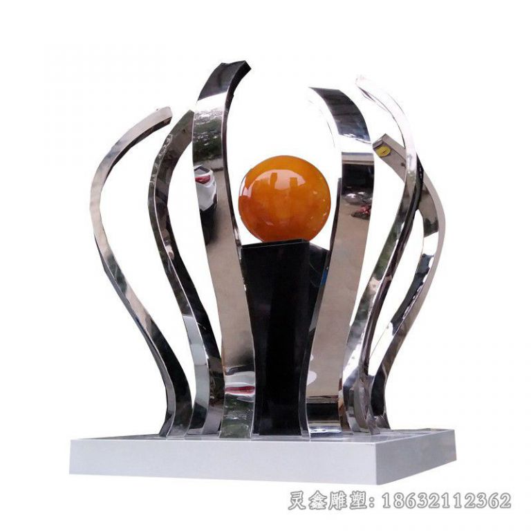 不锈钢抽象校园景观雕塑