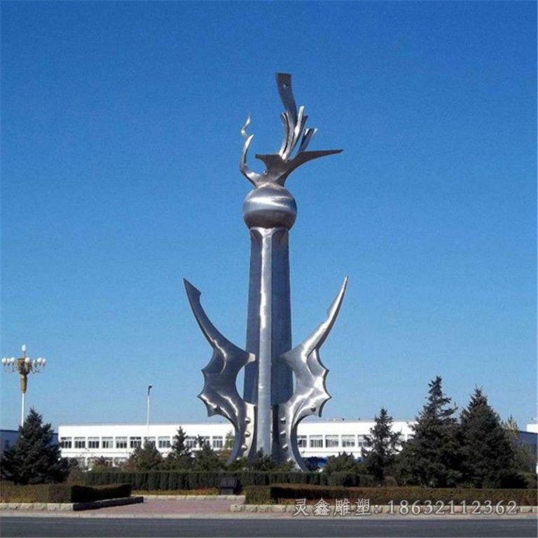 不锈钢抽象户外景观雕塑