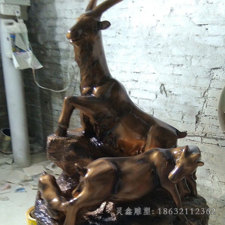 五羊广场景观动物铜雕