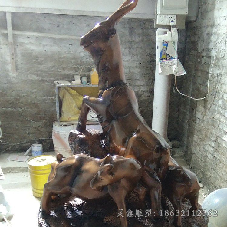 五羊城市景观动物铜雕