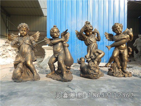 小天使公园人物铜雕