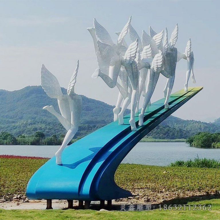 不锈钢彩绘景区景观雕塑