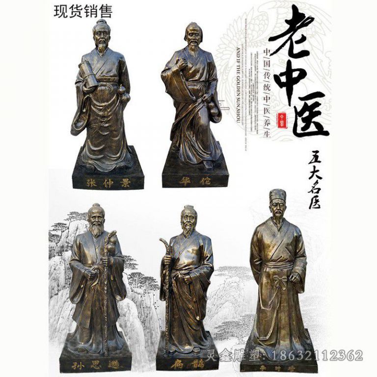 医圣张仲景庭院景观铜雕