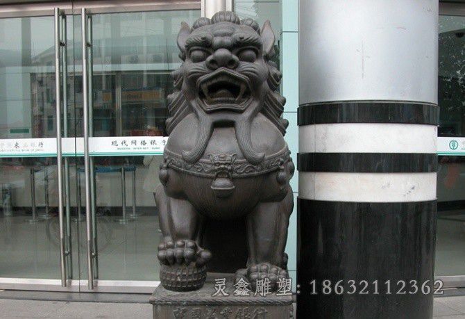 踩球狮子庭院动物铜雕