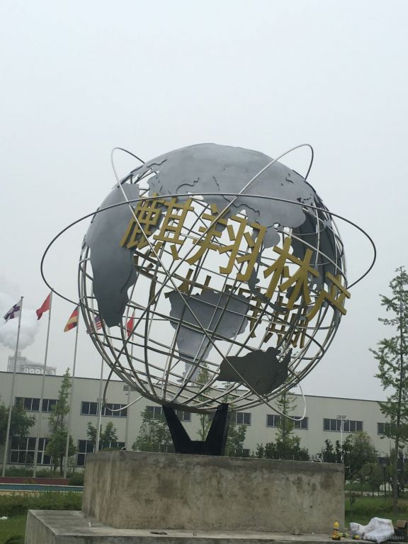 镂空地球仪商场不锈钢雕塑