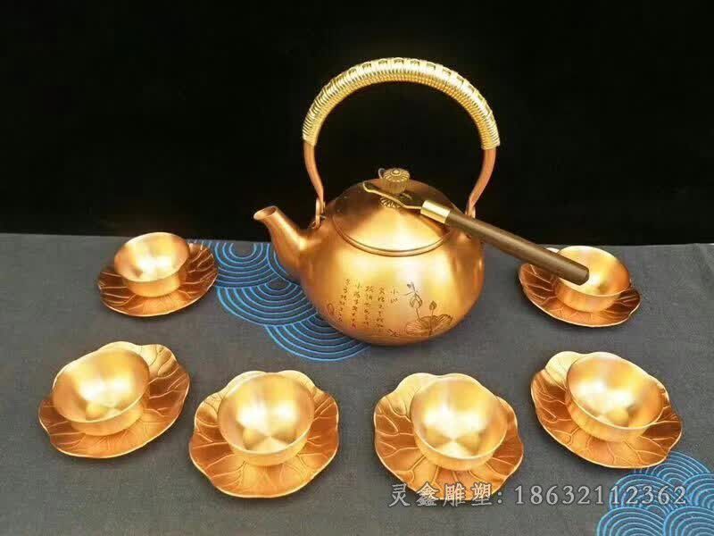 茶具城市景观铜雕