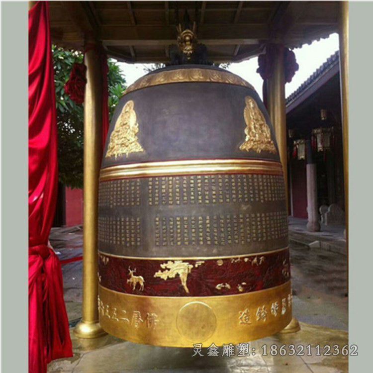 铜钟校园景观铜雕