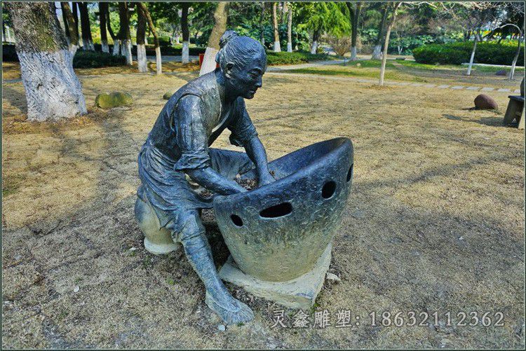 茶文化公园景观铜雕