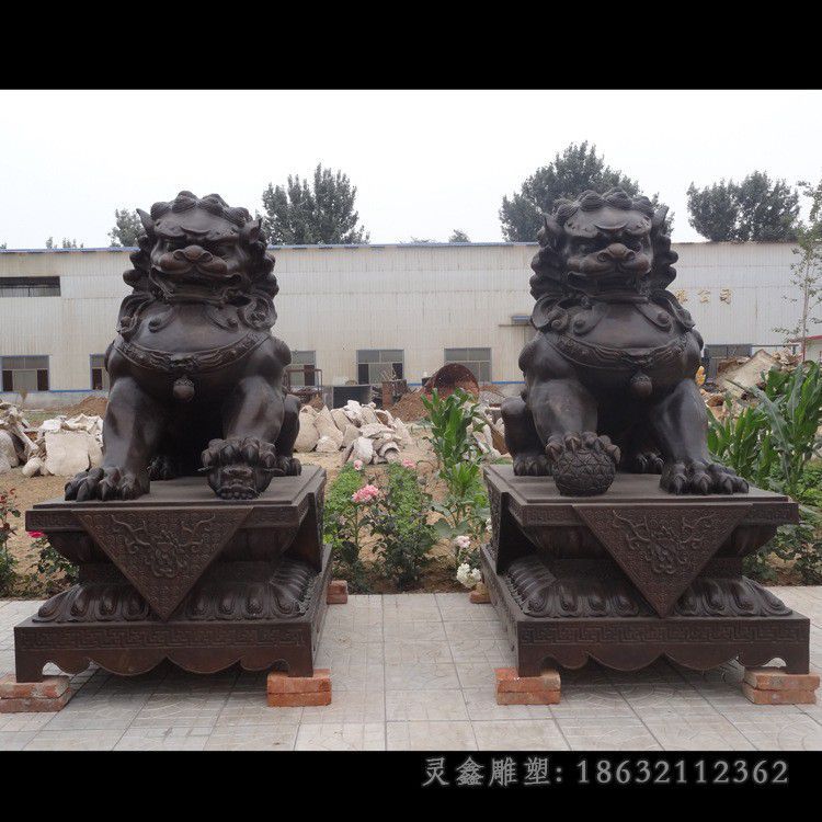 动物狮子城市景观铜雕