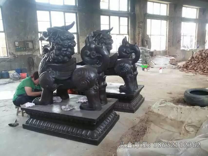 动物狮子公园景观铜雕