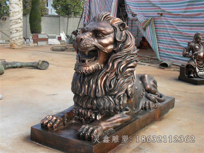 动物狮子景区景观铜雕