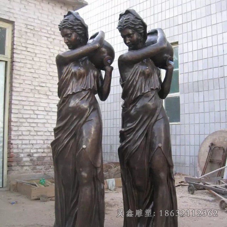 西方美女广场景观铜雕