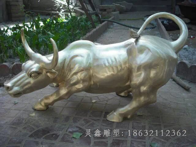抽象牛景区景观铜雕