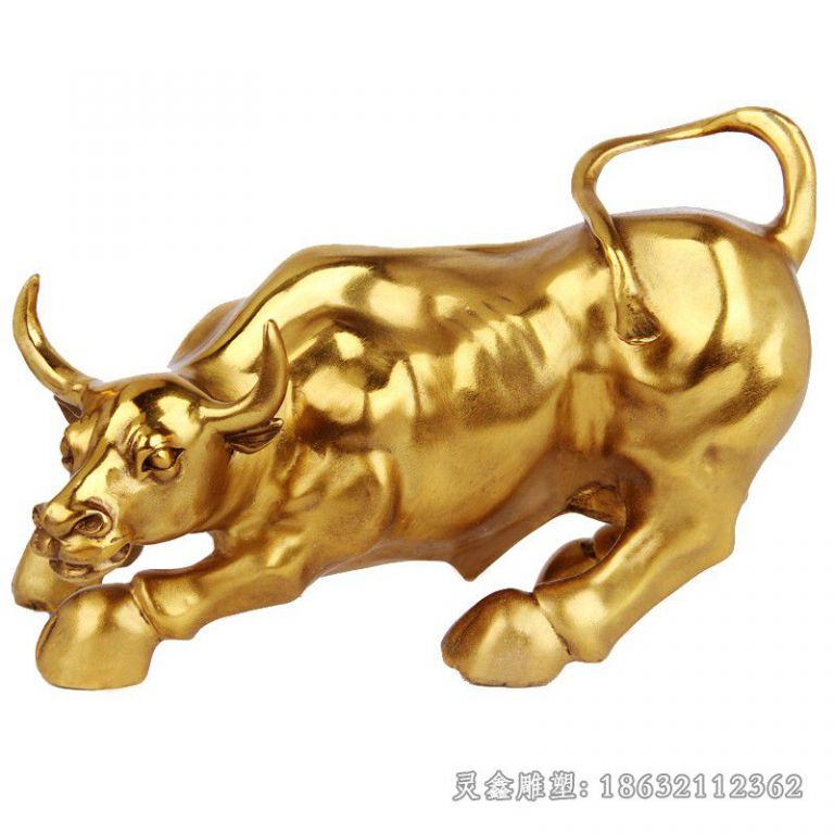 华尔街牛校园动物铜雕