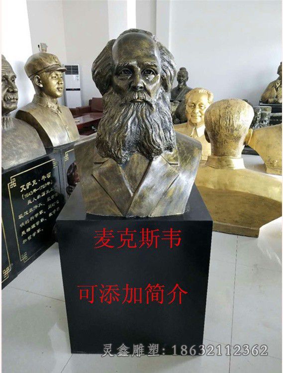 麦克斯韦名人胸像铜雕