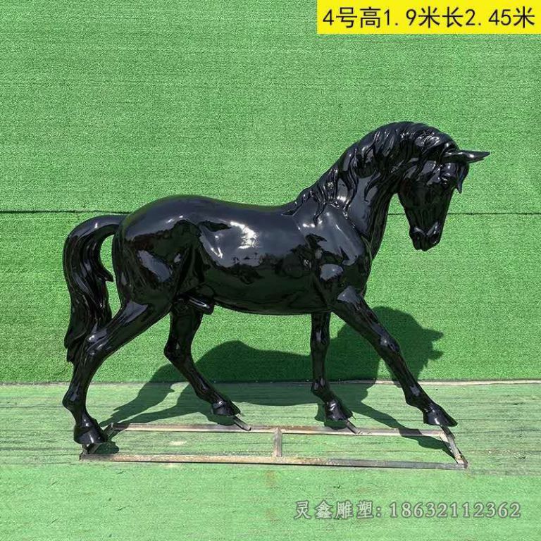 黑马景区景观动物铜雕