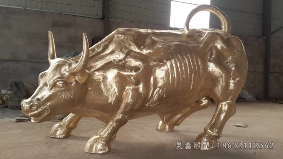 招财牛园林景观铜雕