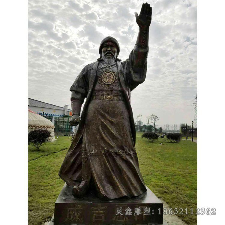 政治家成吉思汗户外铜雕