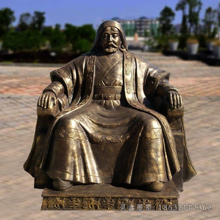 政治家成吉思汗别墅铜雕