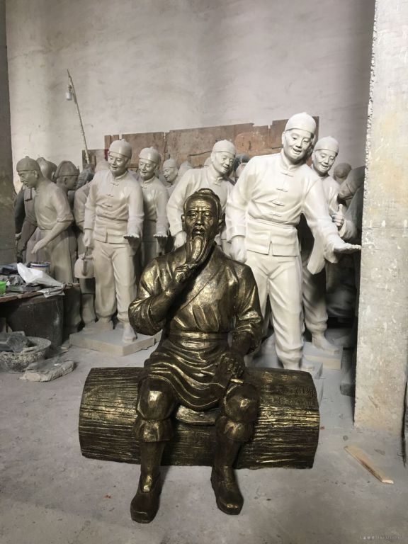 古代名匠鲁班庭院铜雕