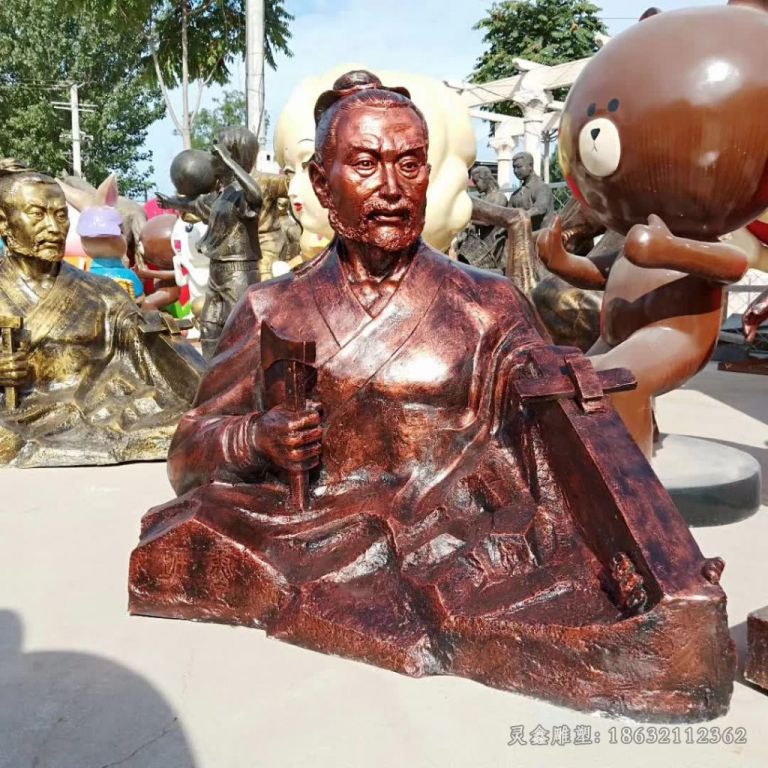 古代名匠鲁班户外铜雕